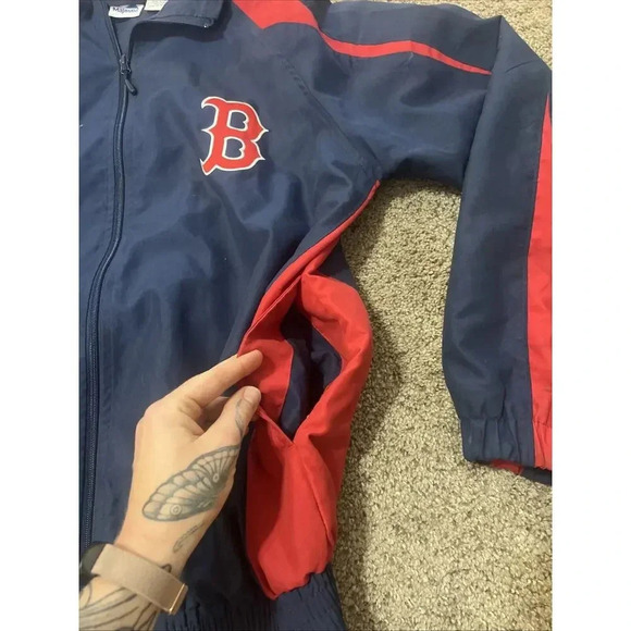 Majestic Boston Red Sox Mens Zip Up Jacket Size‎ MT Training Warm Up Windbreaker - Picture 4 of 11
